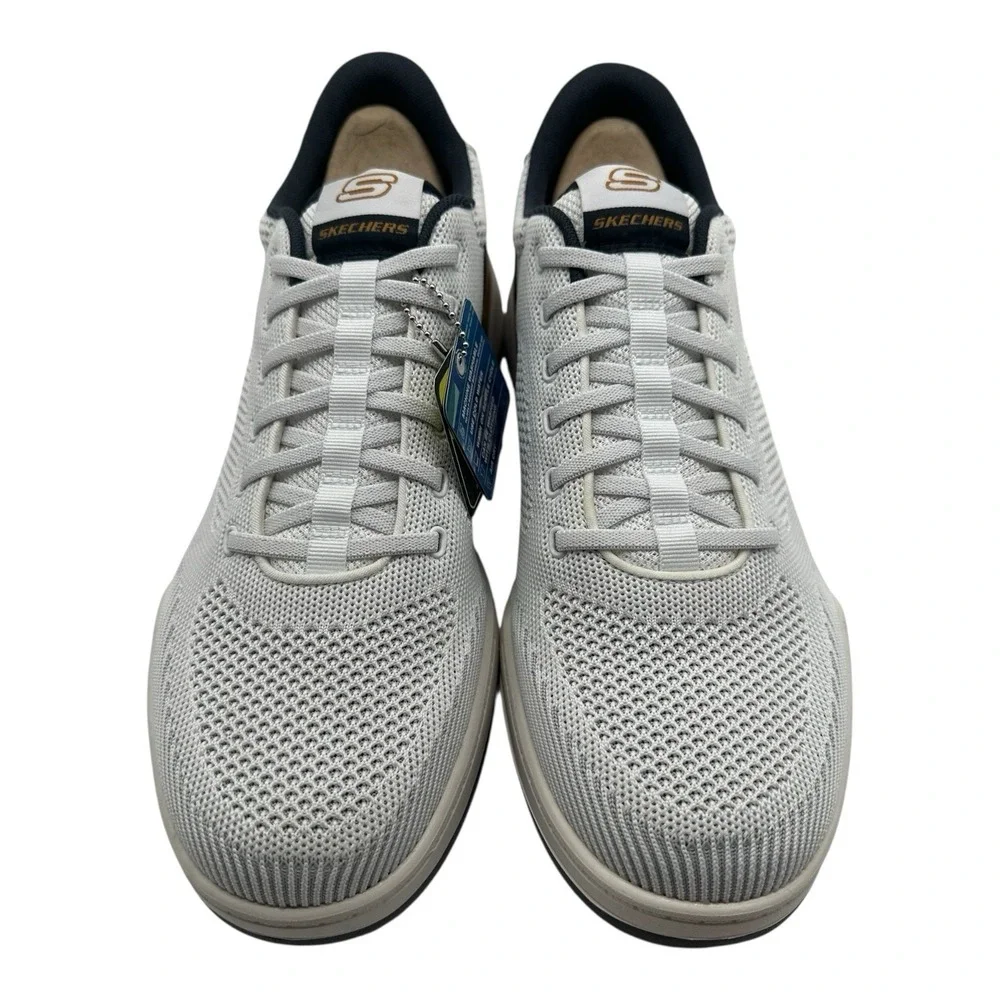 Skechers Corliss Dorset Shoes Men's Size 9 White Relaxed Fit Lace‎ Up Sneakers